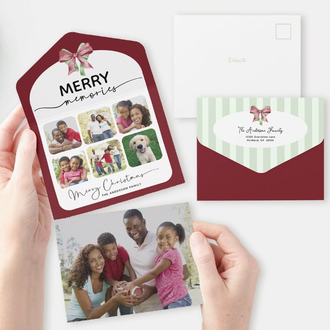 Merry Memories 7 Photos All In One Christmas Card (Creator Uploaded)