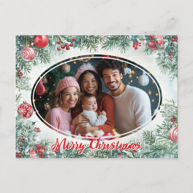 Merry Memories Frame Holiday Postcard (Front)