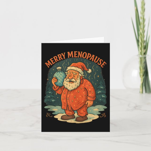 Merry Menopause Funny Santa Meme Tank Top  Card (Front)