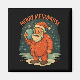 Merry Menopause Funny Santa Meme Tank Top  Magnet