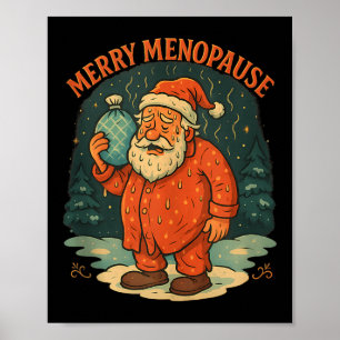 Merry Menopause Funny Santa Meme Tank Top  Poster
