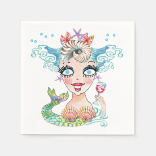 Merry Mermaid Paper Napkin