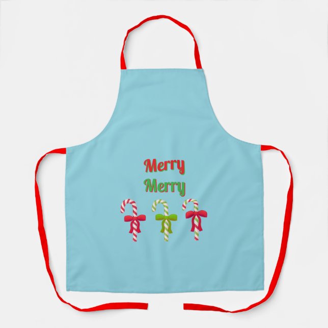 “Merry Merry” All-Over Print Apron (Front)