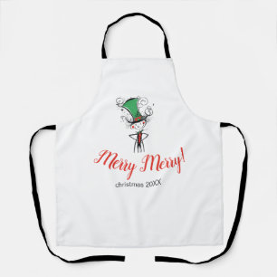 "Merry Merry" Christmas Elf Holiday Chef 's Apron