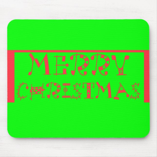 Merry Merry Christmas Mouse Mat (Front)