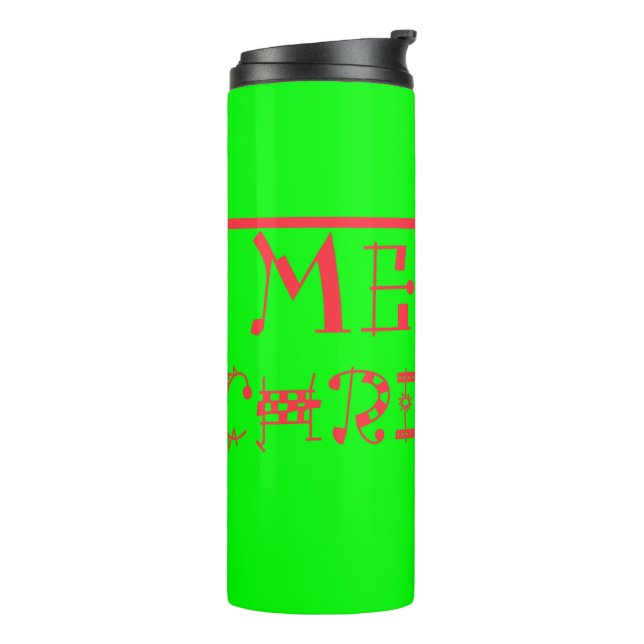 Merry Merry Christmas Thermal Tumbler (Rotated Left)