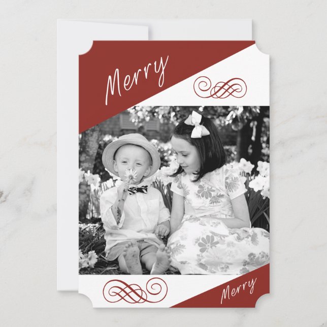 Merry, Merry Custom Photo Card (Front)