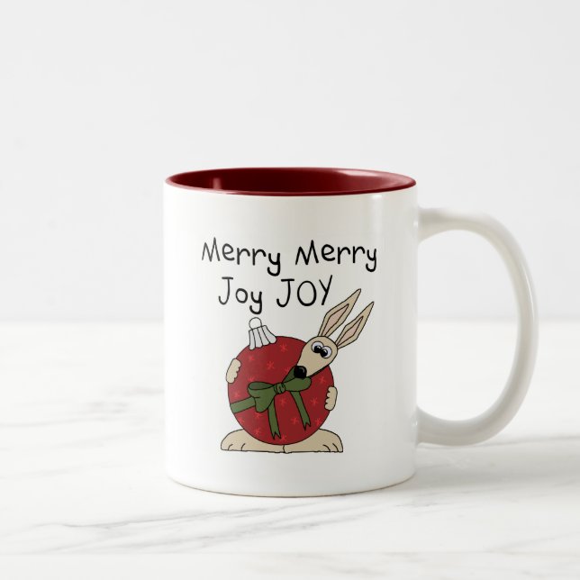 Merry Merry Joy Joy Tshirts and Gifts Two-Tone Coffee Mug (Right)