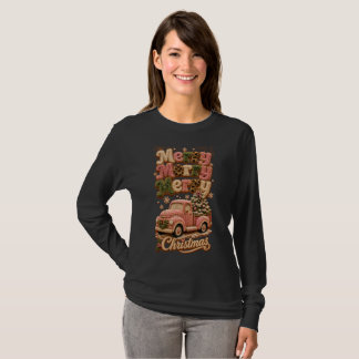 Merry Merry Merry blk Women's Sweat wte Shirt
