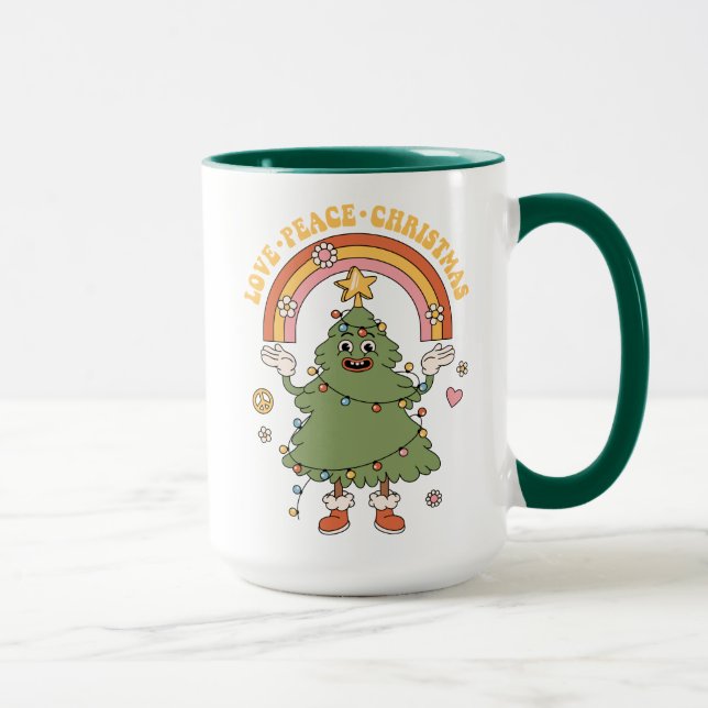 Merry Merry Merry Christmas - Be Groovy and Bright Mug (Right)