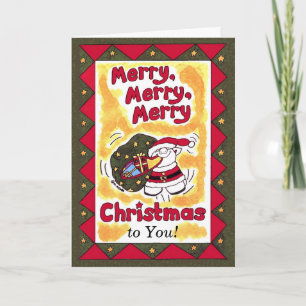 Merry, Merry, Merry Christmas! Holiday Card