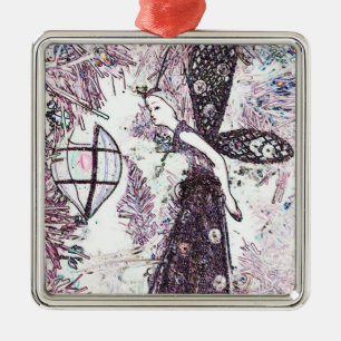 Merry, Merry, Merry Christmas Metal Tree Decoration