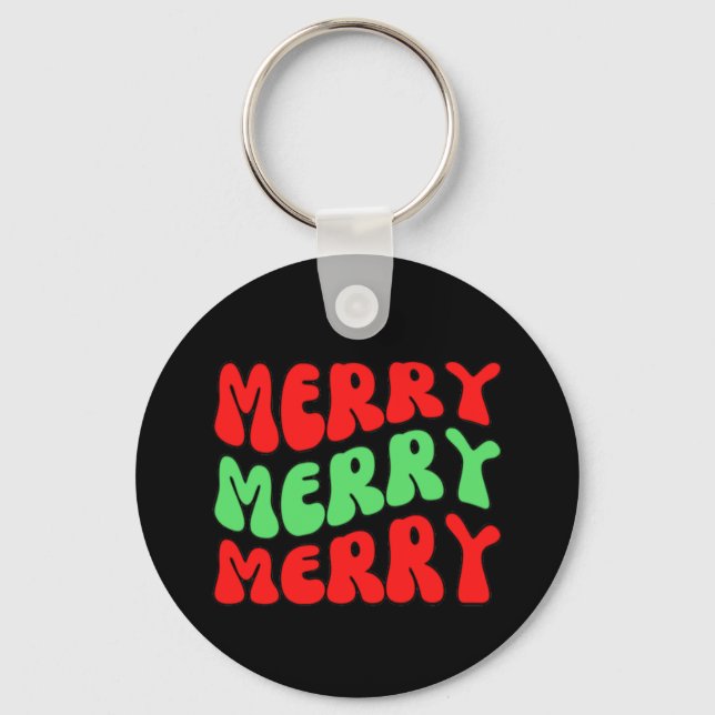 Merry Merry Merry   Key Ring (Front)
