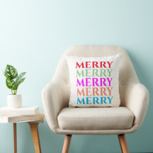 Merry Merry Merry Merry Merry Christmas Pillow