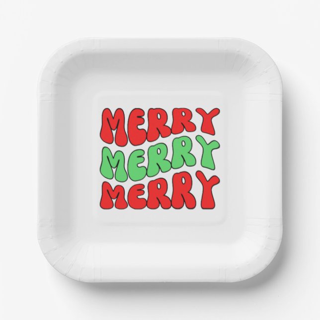 Merry Merry Merry    Paper Plate (Front)