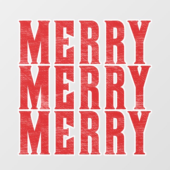merry merry merry window cling (Sheet)