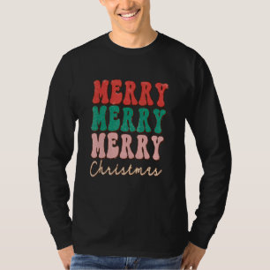 Merry Merry MerryRetro Christmas T-Shirt
