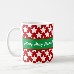 Merry, Merry Red Stars Coffee Mug