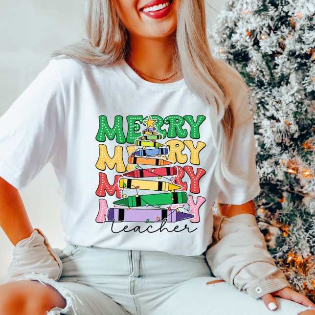 Merry Merry Teacher T-Shirt (Creator Uploaded)
