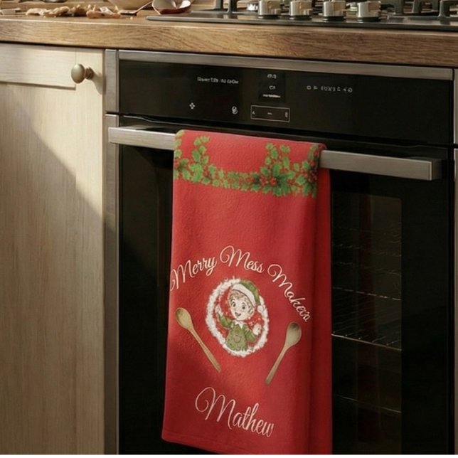 Merry mess maker hand towel (Creator Uploaded)