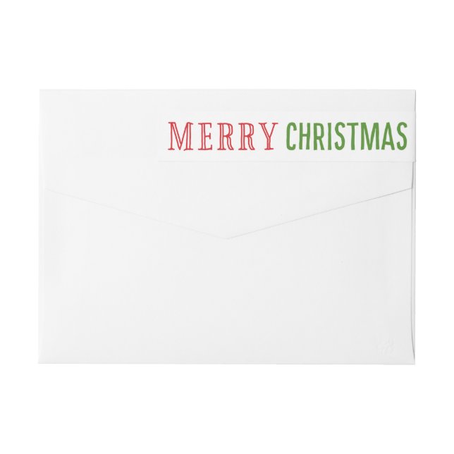 Merry Message Editable Colour Wraparound Label (Back)