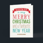 Merry Message Holiday Greeting Card<br><div class="desc">Celebrate the season with this modern and stylish holiday card from Berry Berry Sweet.</div>