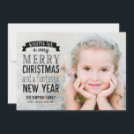 Merry Message Holiday Photo Card - Overlay<br><div class="desc">Celebrate the season with this modern and stylish holiday card from Berry Berry Sweet. Visit WWW.BERRYBERRYSWEET.COM for more of our stylish holiday collections.</div>