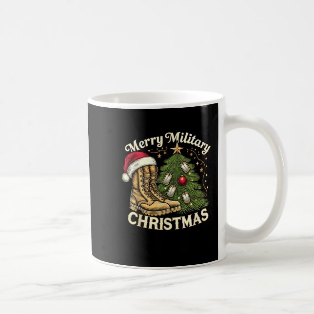 Merry Military Christmas Festive Military Boots &a Coffee Mug (Right)