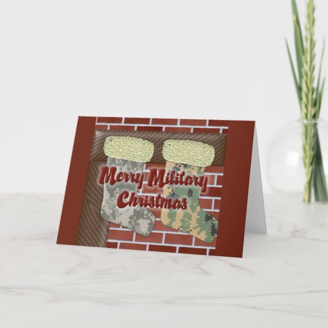 Merry Military Christmas Holiday Card (Front)