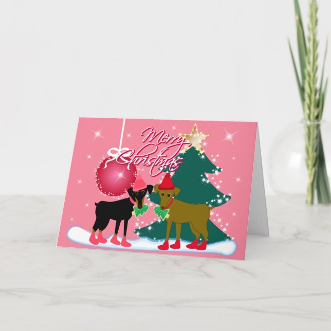 Merry Min Pin Christmas Card (Front)