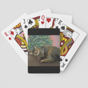Merry Mischief - Christmas Kitty   Playing Cards