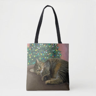 Merry Mischief - Christmas Kitty Tote Bag