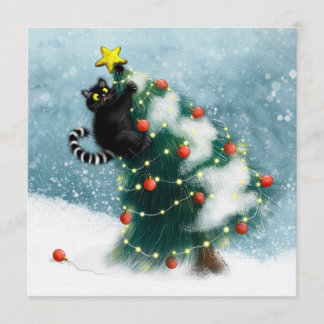 Merry Mischief – Curious Cat Invitation