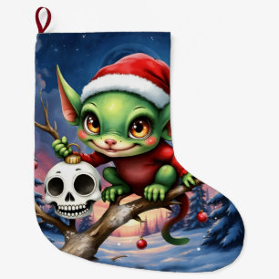 Merry Mischief – The Little Christmas Elf. Large Christmas Stocking