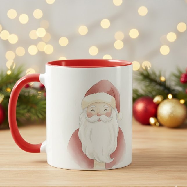 Merry Mist Watercolor Santa Kids Mug | Jolly Chris (Creator Uploaded)