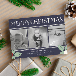 Merry Mistletoe   3 Photo Collage Holiday