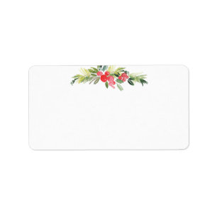 Merry Mistletoe Blank Christmas Label