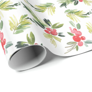 Merry Mistletoe Christmas Pattern Wrapping Paper