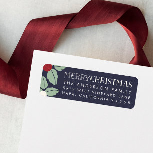 Merry Mistletoe Christmas Return Address