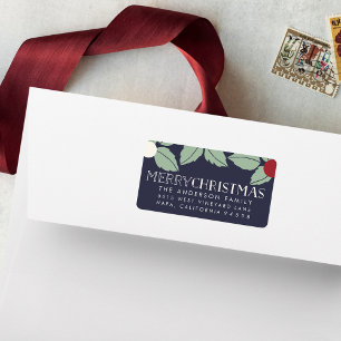 Merry Mistletoe   Oversized Holiday Return Address Label
