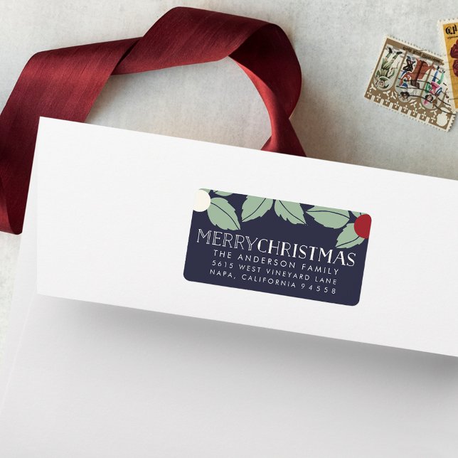 Merry Mistletoe | Oversized Holiday Return Address Label (Creator Uploaded)