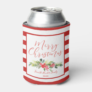 Merry Mistletoe   Personalised Can Cooler