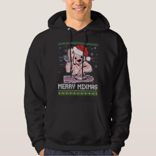 Merry Mixmas Santa Christmas Dj Turntable Music Pr Hoodie