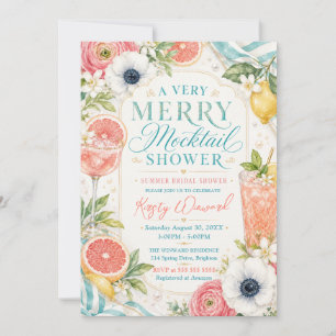 Merry Mocktail Summer Bridal Shower Invitation