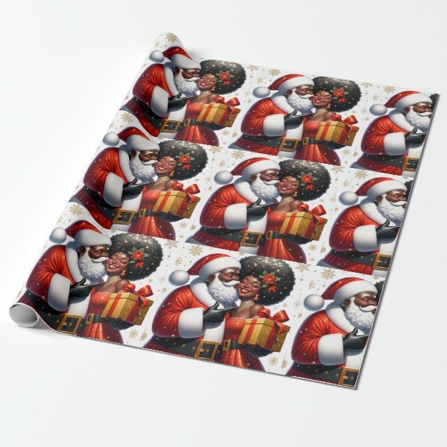 Merry Moments: A Whimsical Holiday Embrace - Wra Wrapping Paper (Unrolled)