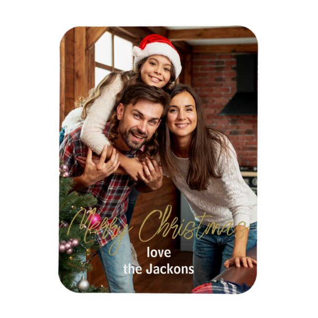 Merry Moments: Personalised Christmas Photo Card Magnet (Vertical)