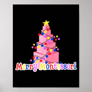 Merry Montessori Nk Tower Christmas Tree Teacher S Poster