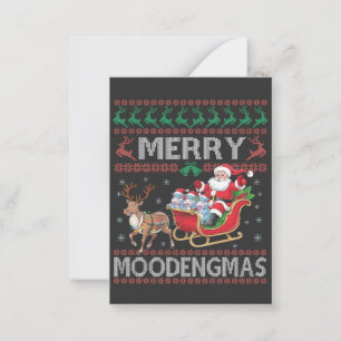 Merry MooDengmas Moo Deng Christmas Santa Hippo Card
