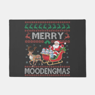 Merry MooDengmas Moo Deng Christmas Santa Hippo Doormat