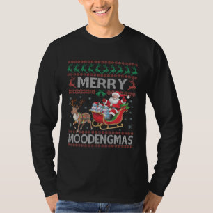 Merry MooDengmas Moo Deng Christmas Santa Hippo T-Shirt